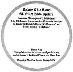 baxter and le Blond Cd ROM Update 2004