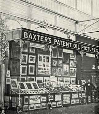 George Baxter on his stand at the Crystal Palace, Sydenham c.1854