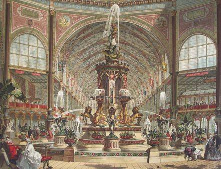 Majolica Fountain at the International Exhibition of 1862 printed by Leighton