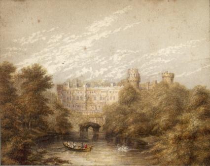 Warwick Castle printed by George Baxter