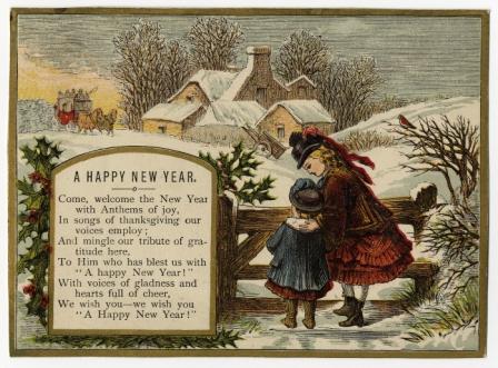 A Happy New Year, a greeting card by Kronheim