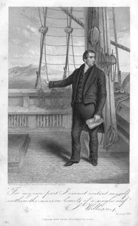 The Rev. John Williams on board ship by George Baxter